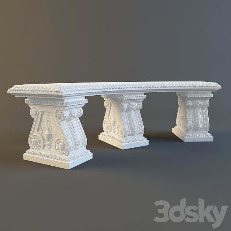 长凳（10032_长方形_Vray）