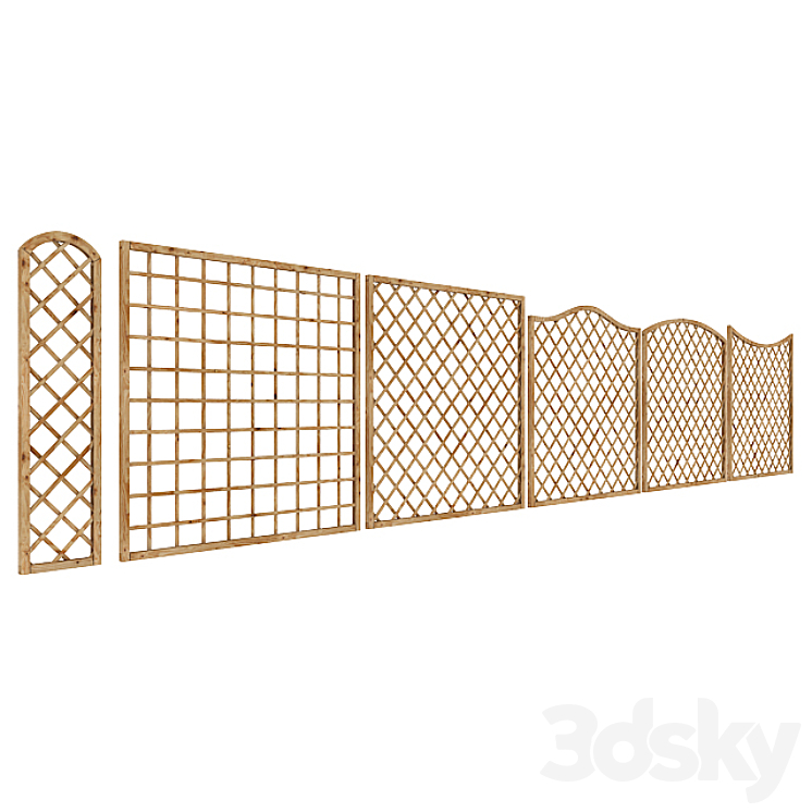 木栅栏（1019234__Vray）