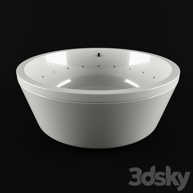 独立式浴缸KOS GEO tonda 180（108947_圆形_Vray）