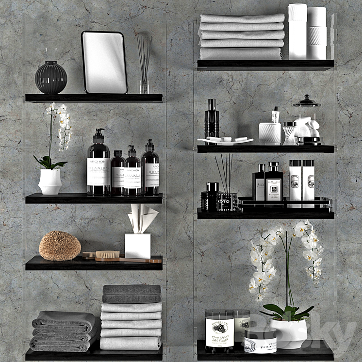 浴室套装4（1140368_圆形_Vray）