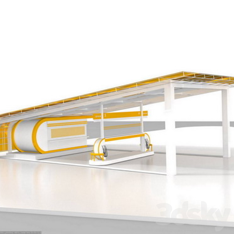 加油站（1171_长方形_Vray）