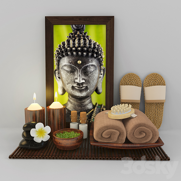 水疗装饰套装（142327__Vray）