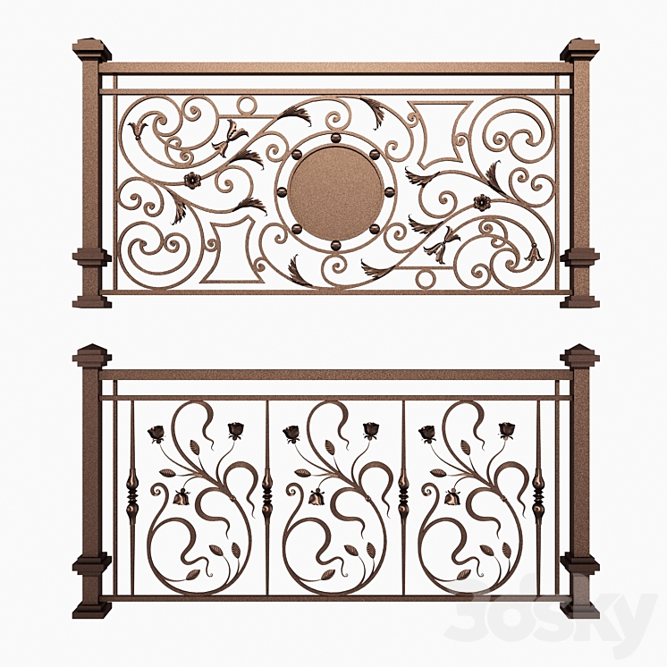 锻造围栏（1513172_长方形_Vray）