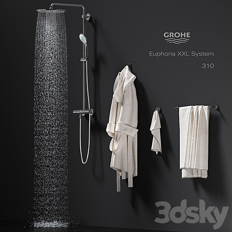 高仪Euphoria XXL系统310（1582974__Vray）