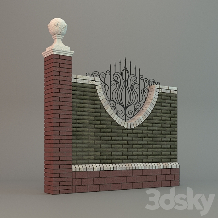 围栏（178584_长方形_Vray）