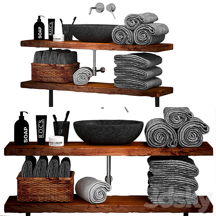 卫浴套装（1800262_长方形_Vray）