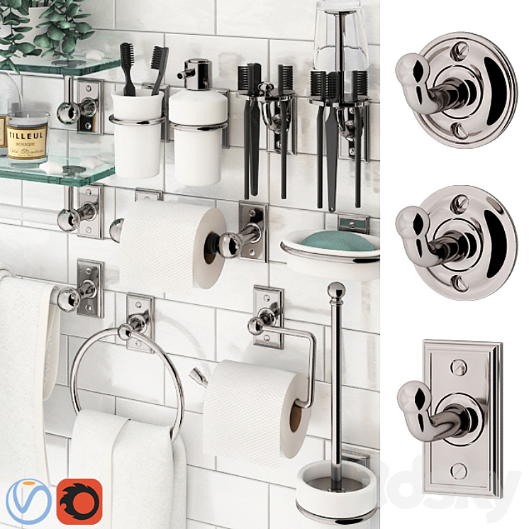 浴室配件Nanzaquatic。收藏：格鲁吉亚风格、现代风格、联邦风格。（1962524__Vray,Corona）