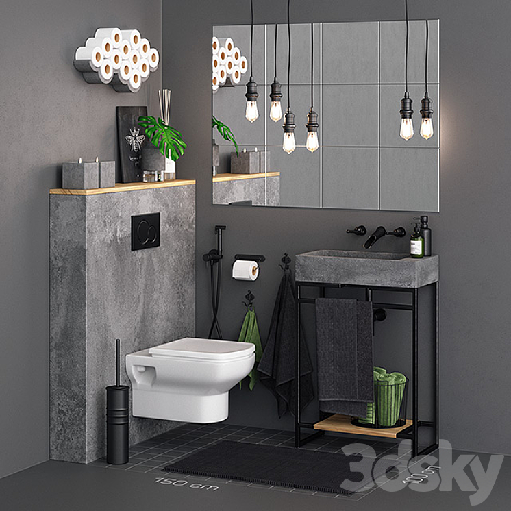 混凝土厕所套装（1970520__Corona）