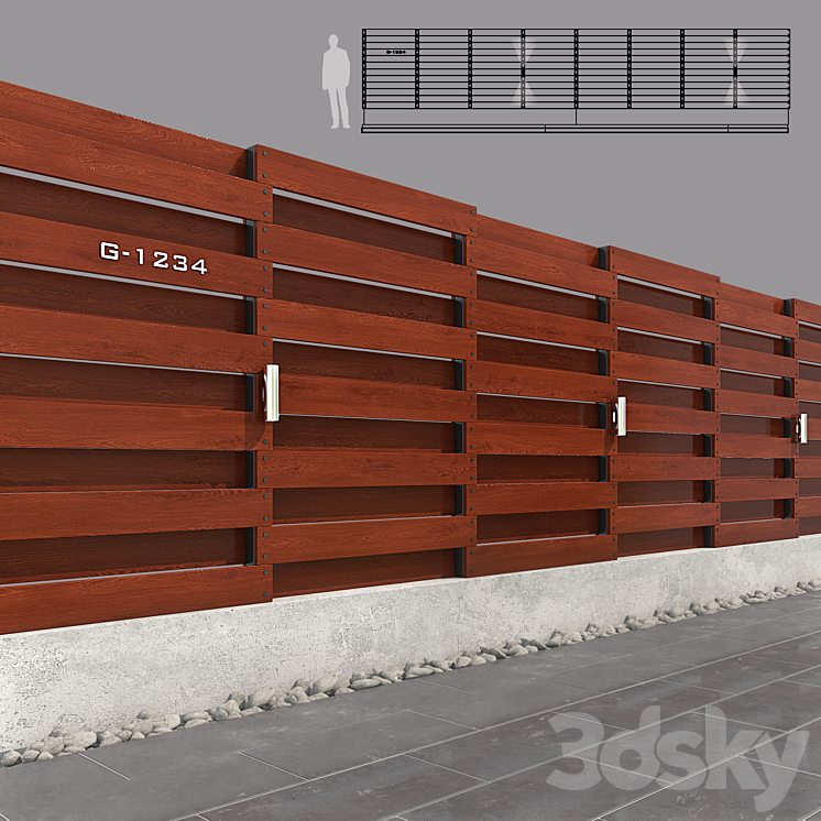 木栅栏（2187979__Vray）