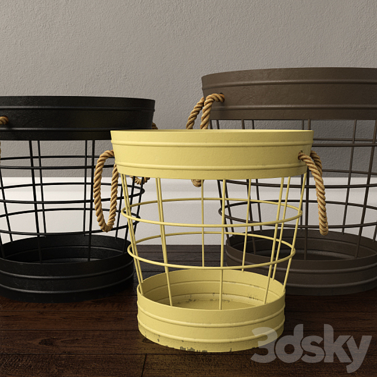 线框篮套装（221289_圆形_Vray）