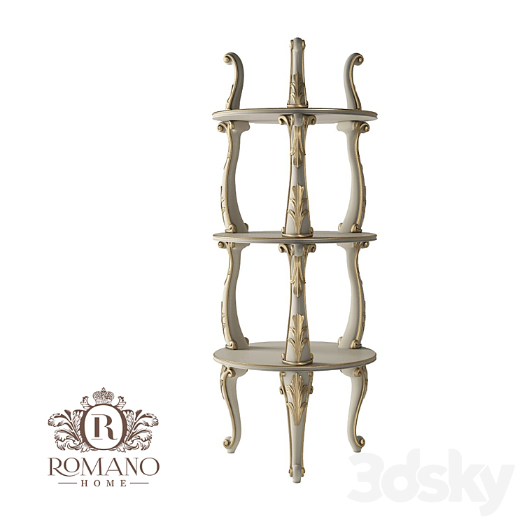 （OM）奥利维亚迷你whatnot圆罗马诺家（2348106_圆形_Vray）