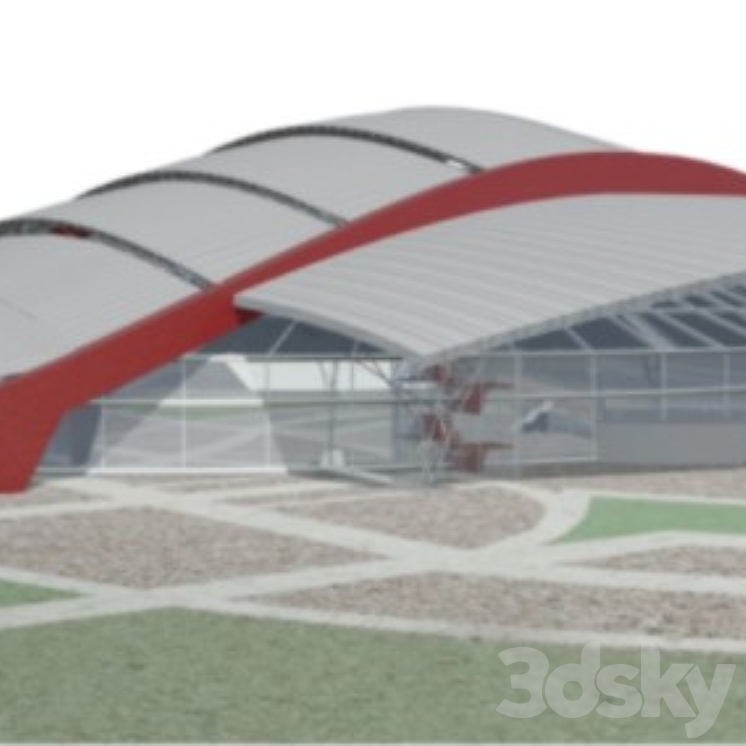 可容纳5000名观众的体育场（2357__Vray）