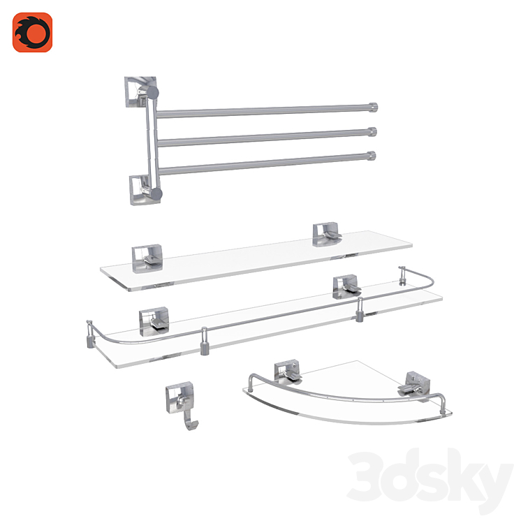 OM Fixsen Kvadro浴室配件（2424567__Corona）