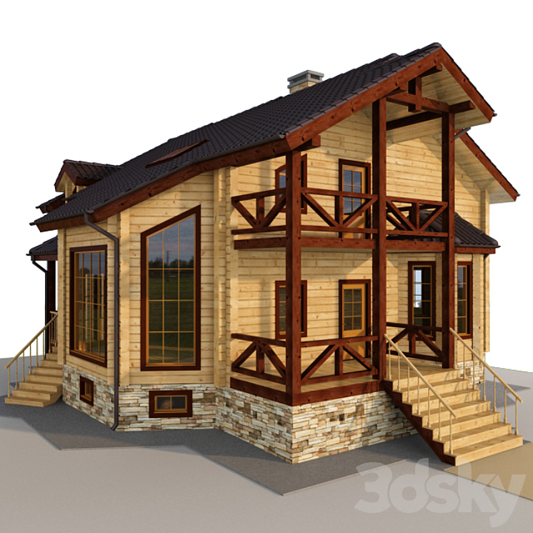 木屋（2503703_多边形_Vray,Corona）