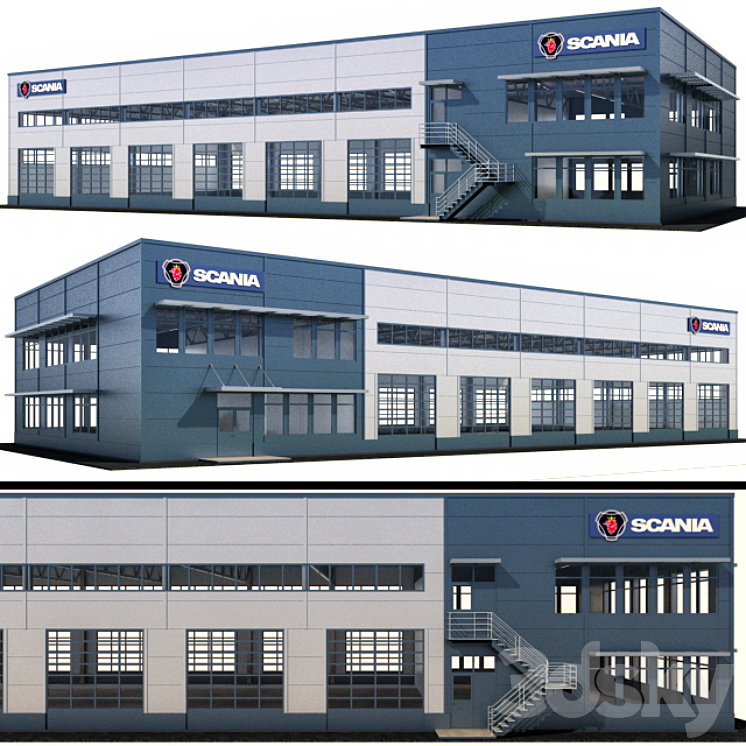 斯堪尼亚卡车维修箱（2545252_长方形_Vray,Corona）