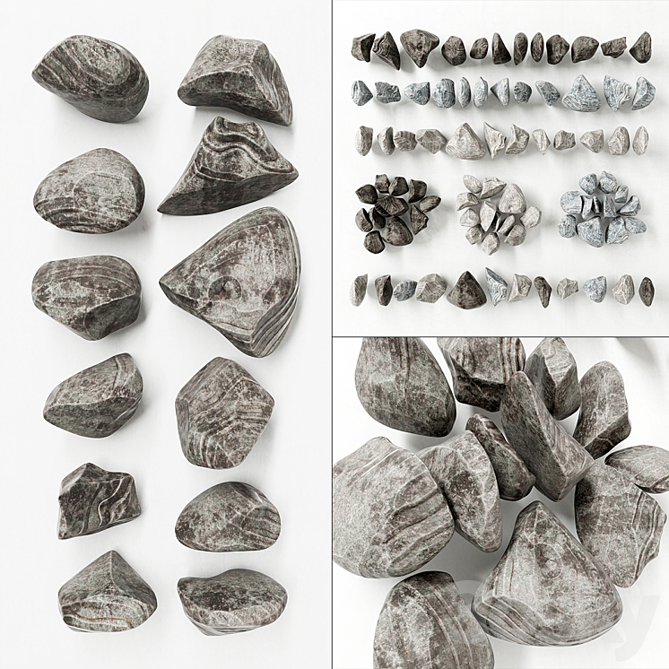 石岩条纹（2580601_椭圆形_Vray）