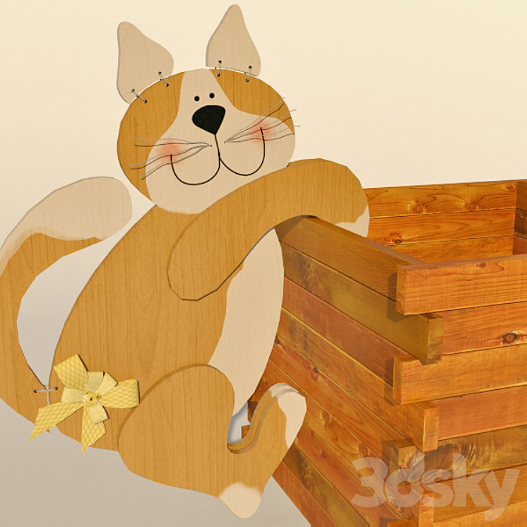 木制爬猫器（27072_不规则_Vray）