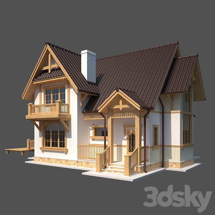 欧洲乡村别墅（276852__Vray）