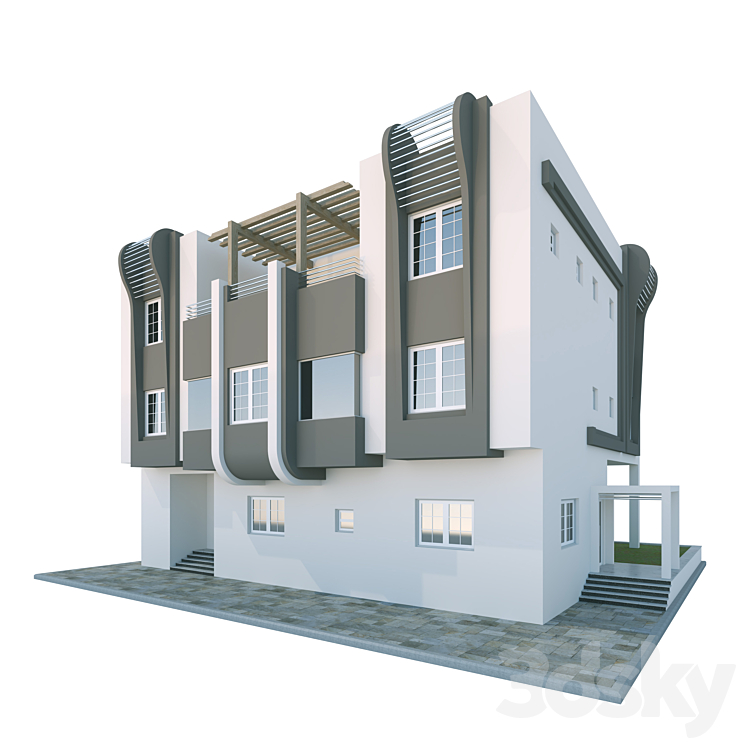 住宅楼Jad_A01（2837745_长方形_Vray）