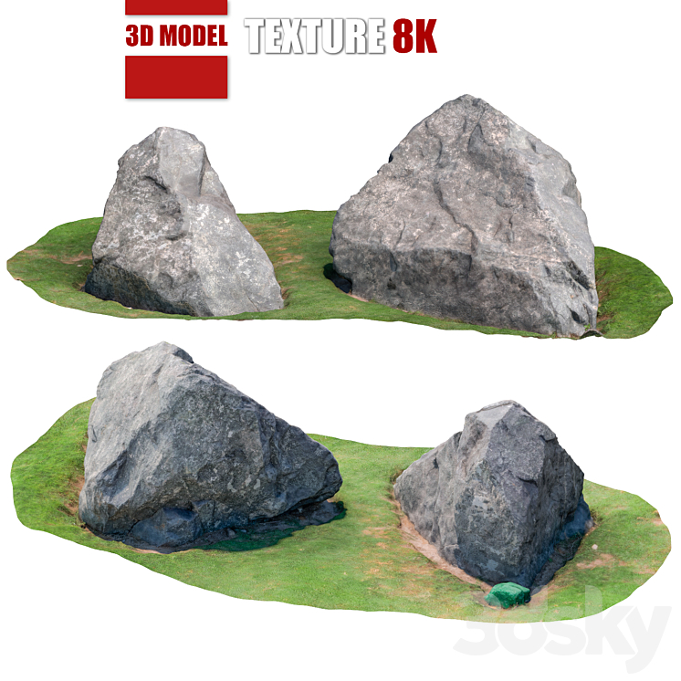 石头141（2841692_不规则_Vray）