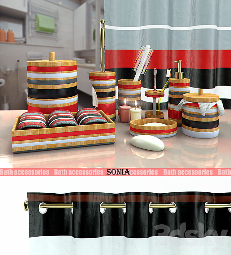 SONIA浴室配件（288507_圆形_Vray）