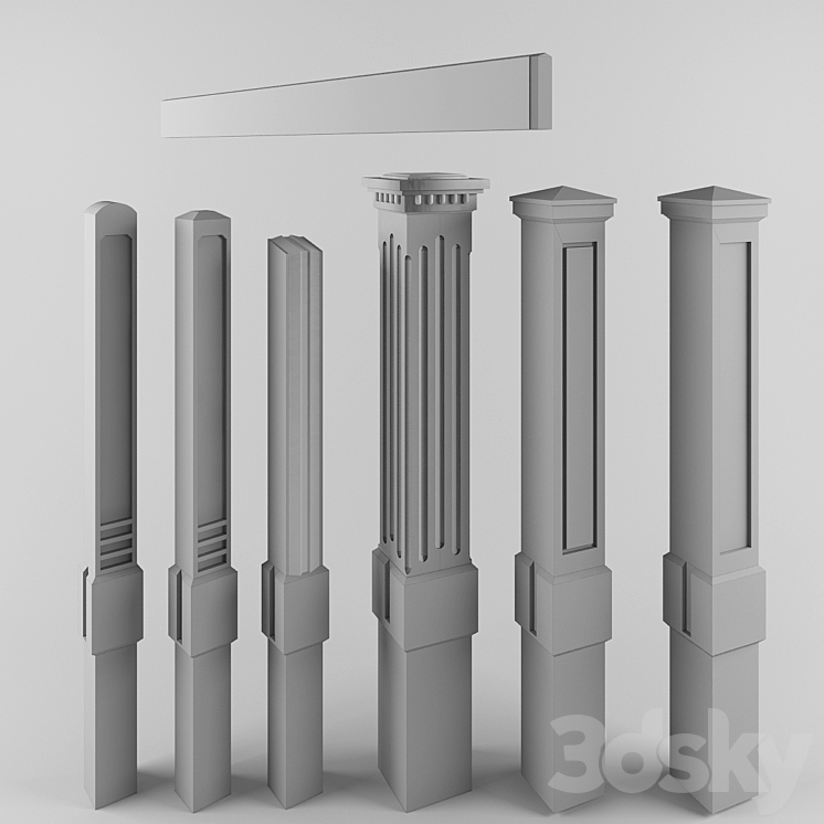 前门（混凝土）（30496_长方形_Vray）