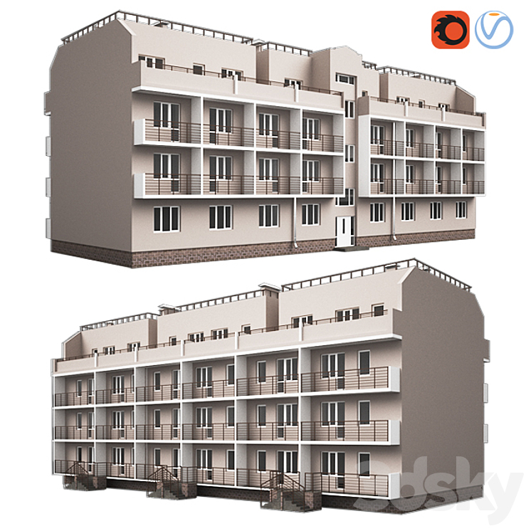 住宅楼01（3142254_长方形_Vray,Corona）