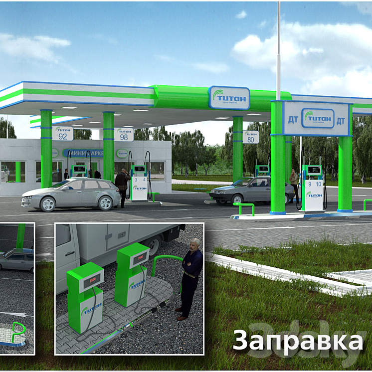 “泰坦”加油站（31588_长方形_Vray）