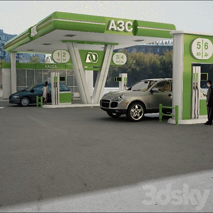 加油站（3242__Vray）