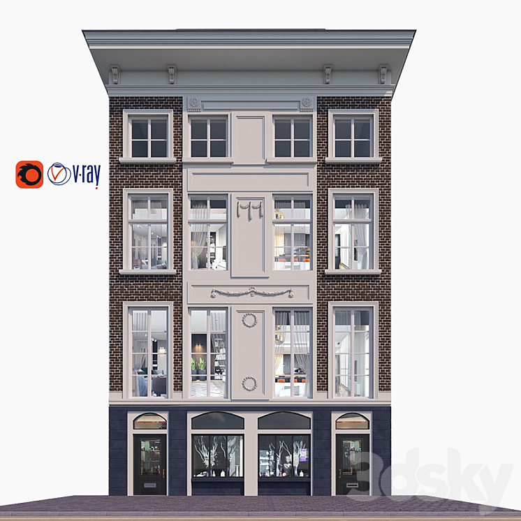 背景立面15（3252789_长方形_Vray,Corona）