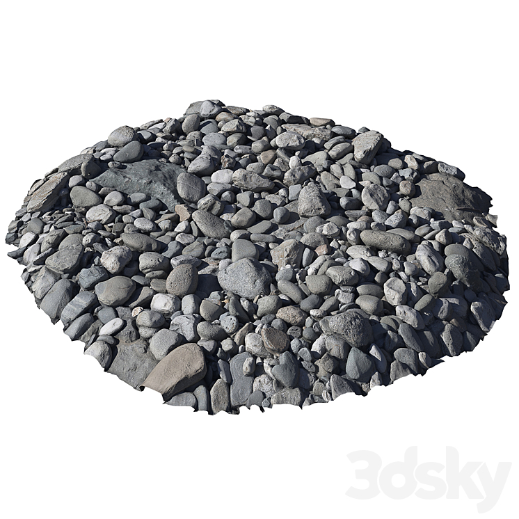 一堆石头（3775310_圆形_Vray）