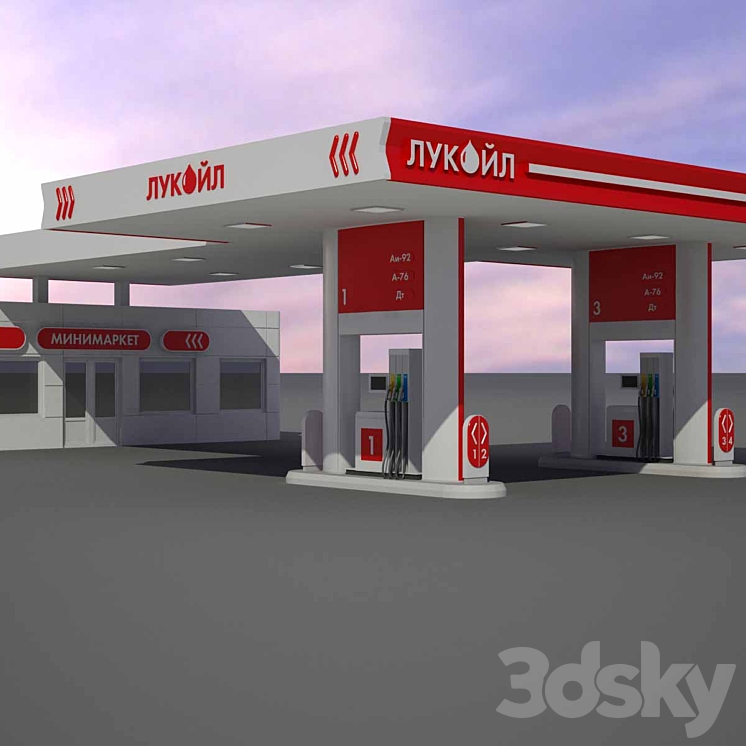 “卢克石油”加油站（3814__Vray）