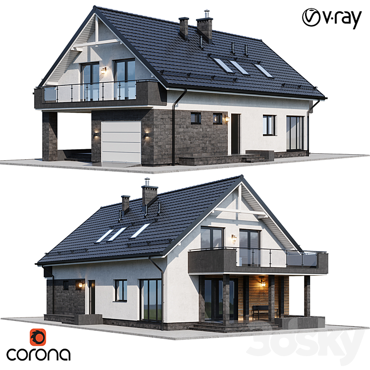 政务司司长官邸（4068365_长方形_Vray,Corona）