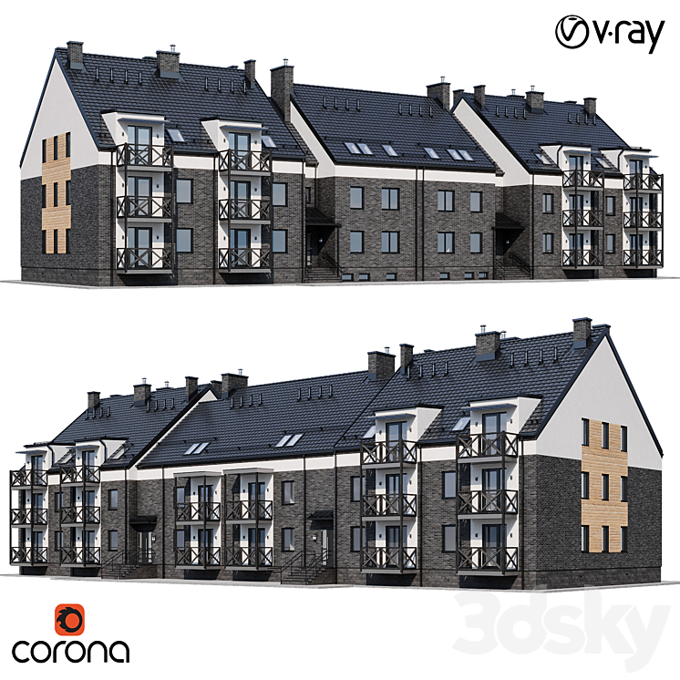 现代住宅16（4161554_长方形_Vray,Corona）