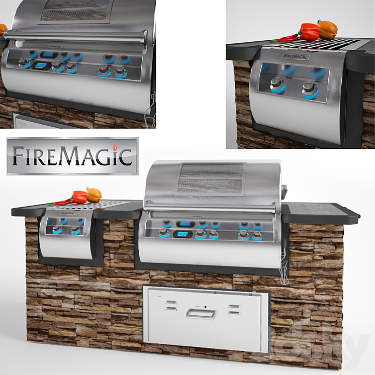 FireMagic Bbq（42149_长方形_Vray）