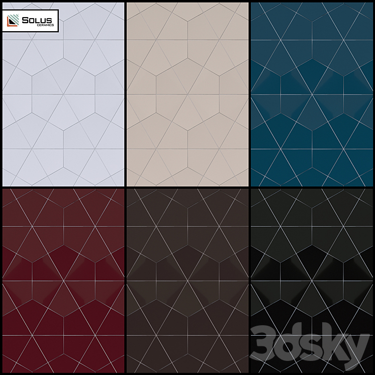 Solus Ceramics的钻石墙收藏（423412__Vray）