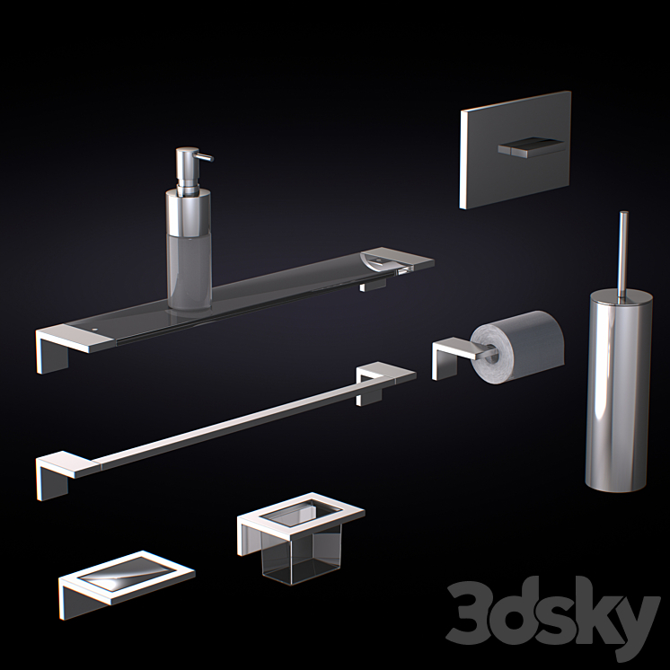 浴室配件（44172_长方形_Vray）