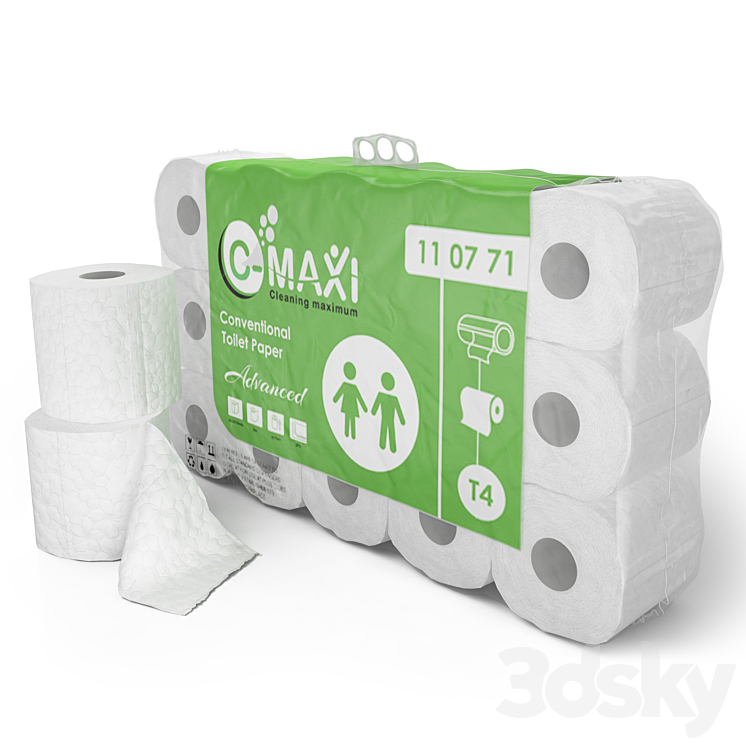 卫生纸包装（4445219_长方形_Vray,Corona）