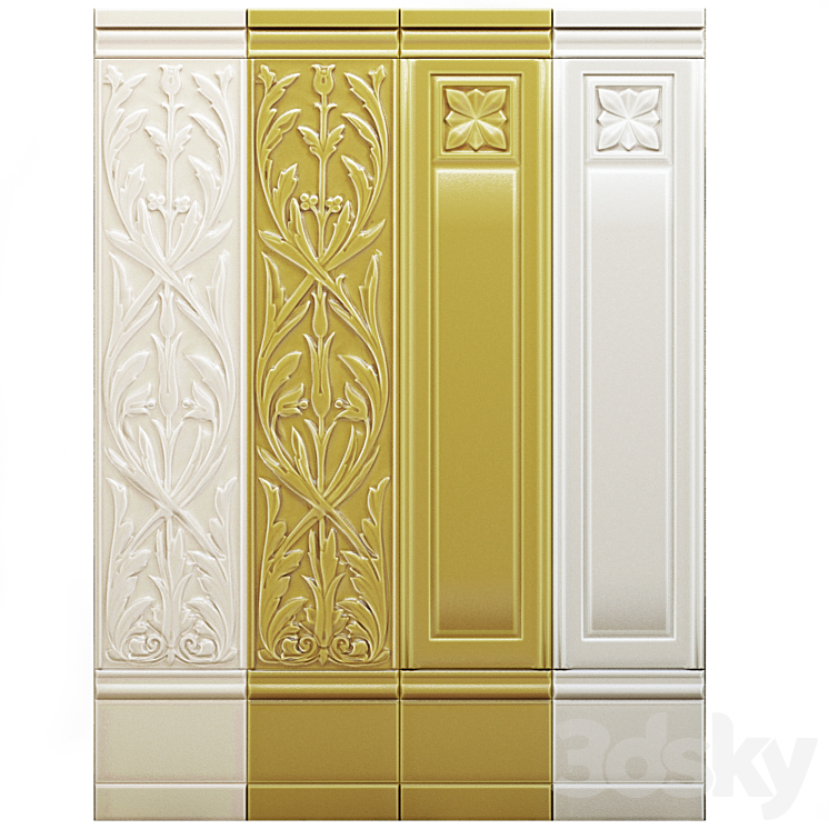 格拉齐亚时代瓷砖（453202_长方形_Vray）