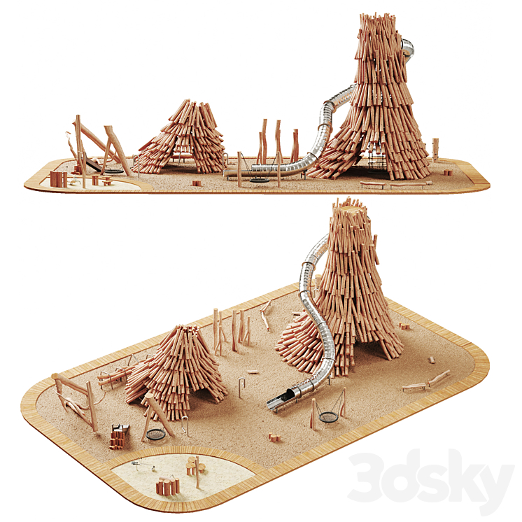 原木游乐场4（4564068_长方形_Vray,Corona）