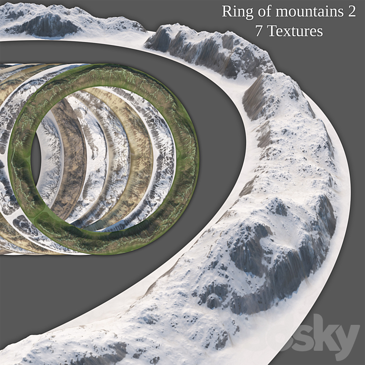 环山2+7纹理（4581631_长方形_Vray）