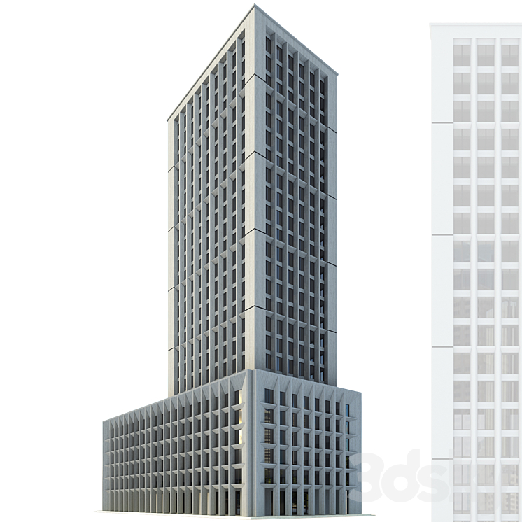 4号高层办公楼（4595155_长方形_Vray,Corona）