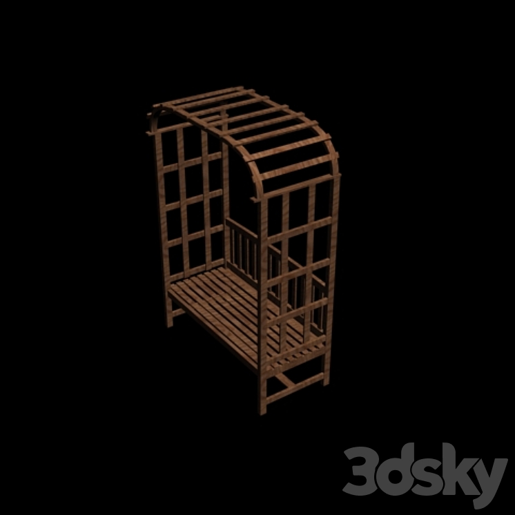 花园长椅（46451_长方形_Vray）