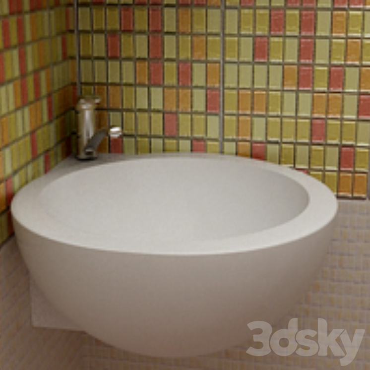 水槽公司Hatria系列YOU&ME（46587_角_Vray）