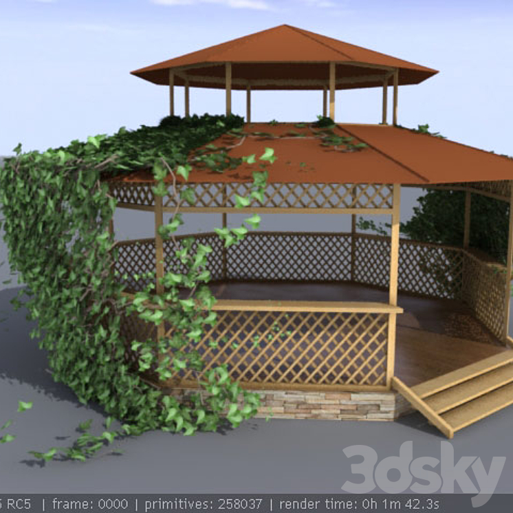 凉亭（48358_多边形_Vray）