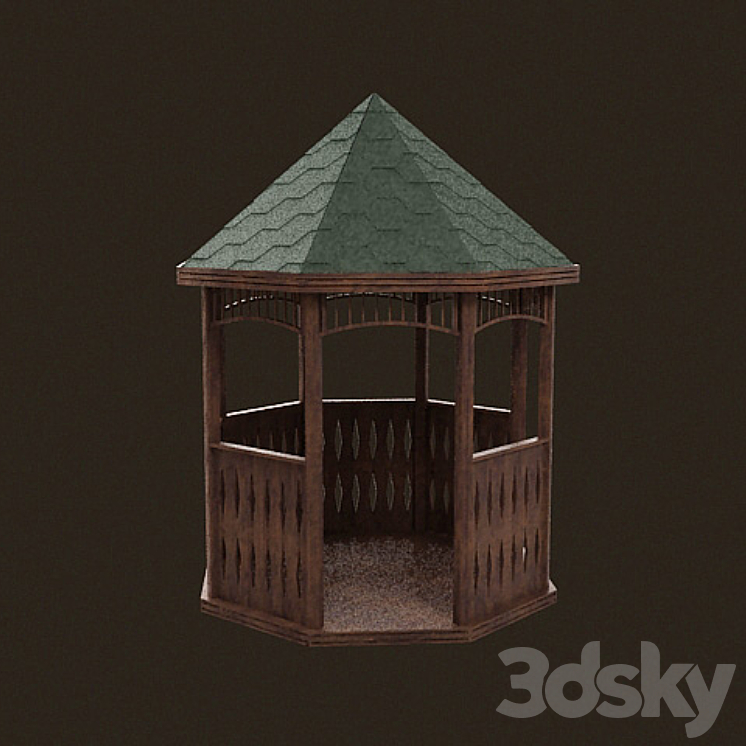 凉亭（48504_多边形_Vray）