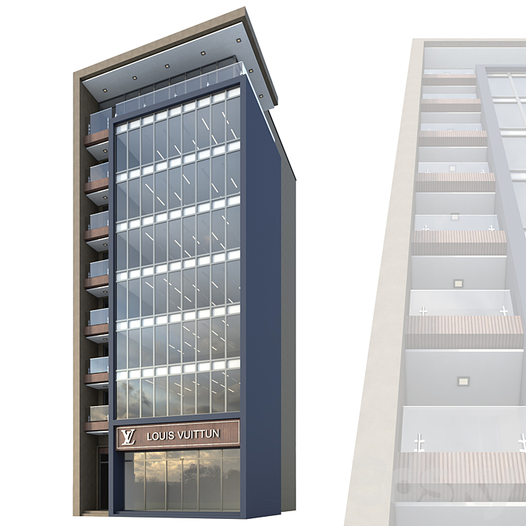 现代办公楼2号（4878988_长方形_Vray,Corona）