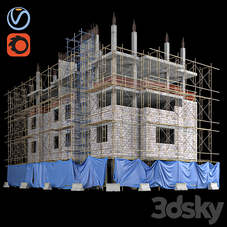 模块化建筑06（4886031_长方形_Vray,Corona）