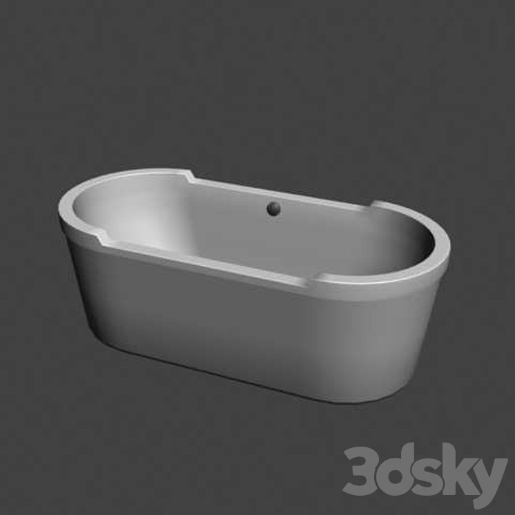 纯椭圆形浴缸（49158_椭圆形_Vray）