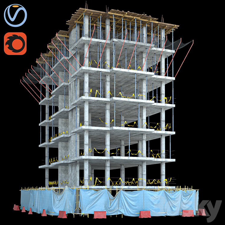 模块化建筑08（4932831_长方形_Vray,Corona）